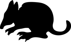 Bandicoot Mammal Silhouette Side View Craft Design Svg File, Free Vectors File